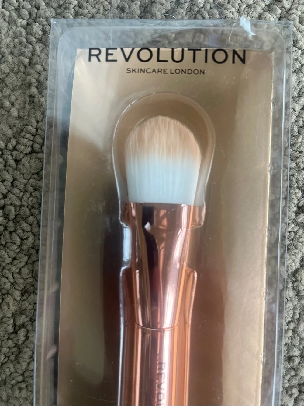 Revolution Double-Ended Masking Brush - Rose Gold & White Bristles